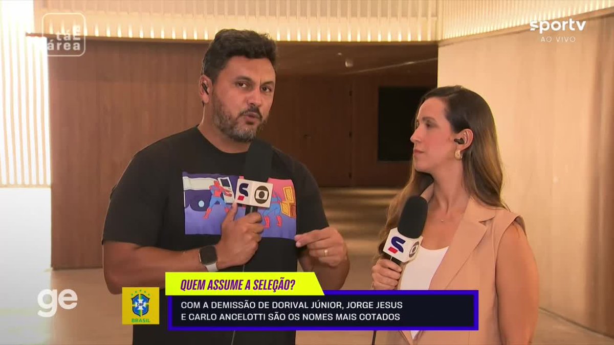 Cahê Mota, sobre novo técnico da seleção brasileira: "Ancelotti é o sonho, mas Jesus é o favorito e mais provável"