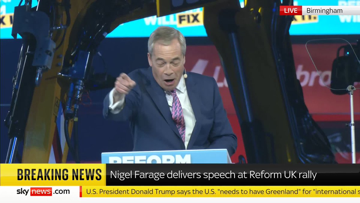 'We are seeing younger voters coming towards us.' Reform UK leader Nigel Farage says this might be because of videos on TikTok of his 'boring, boring, boring' response to protesters. 📺 Sky 501, Virgin 602, Freeview 233 and YouTube