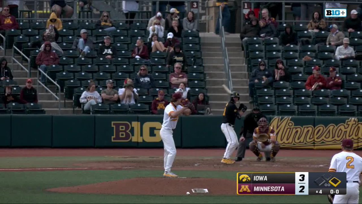Daniel Rogers. Demolished. 104 MPH off the bat. 423 feet. T4 | Iowa 5, Minnesota 2 #Hawkeyes