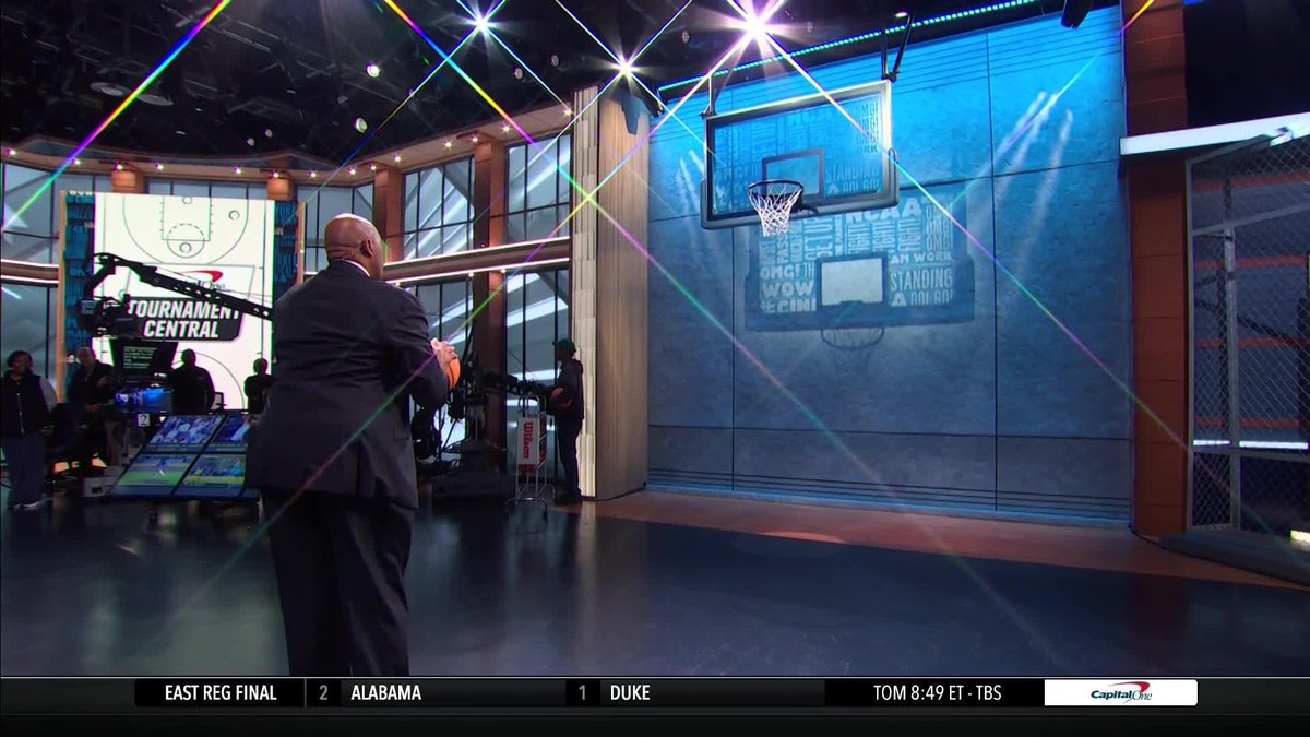 Charles Barkley was tasked with making a bank shot. It went, uh....well...it went. 😂