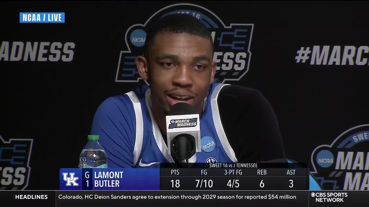 "If you're in the transfer portal and you're looking for a spot to go...go to Kentucky!" Andrew Carr and Lamont Butler gave their recruiting pitch in the final moments of their press conference 😂