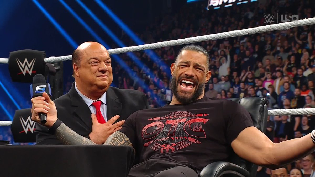 London and Paul Heyman serenade the OTC 🗣️🎶 Roman Reigns #SmackDown