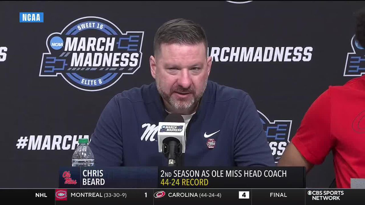 "Nobody in the country thought we'd be in the Sweet 16..." Chris Beard said he is super appreciative that his players raised the expectations for Ole Miss basketball this season.