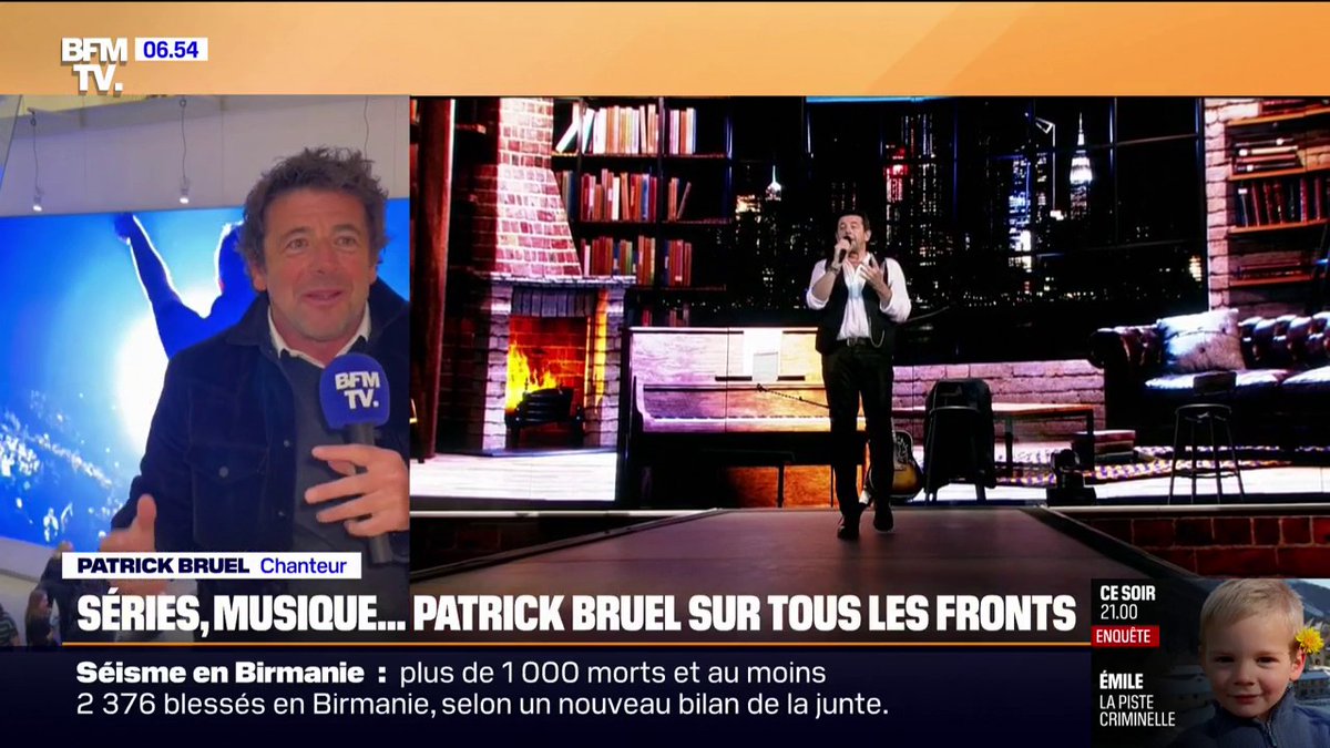 Série "Menace imminente", concert projeté au cinéma... Patrick Bruel sur tous les fronts Philippe Dufreigne🎤