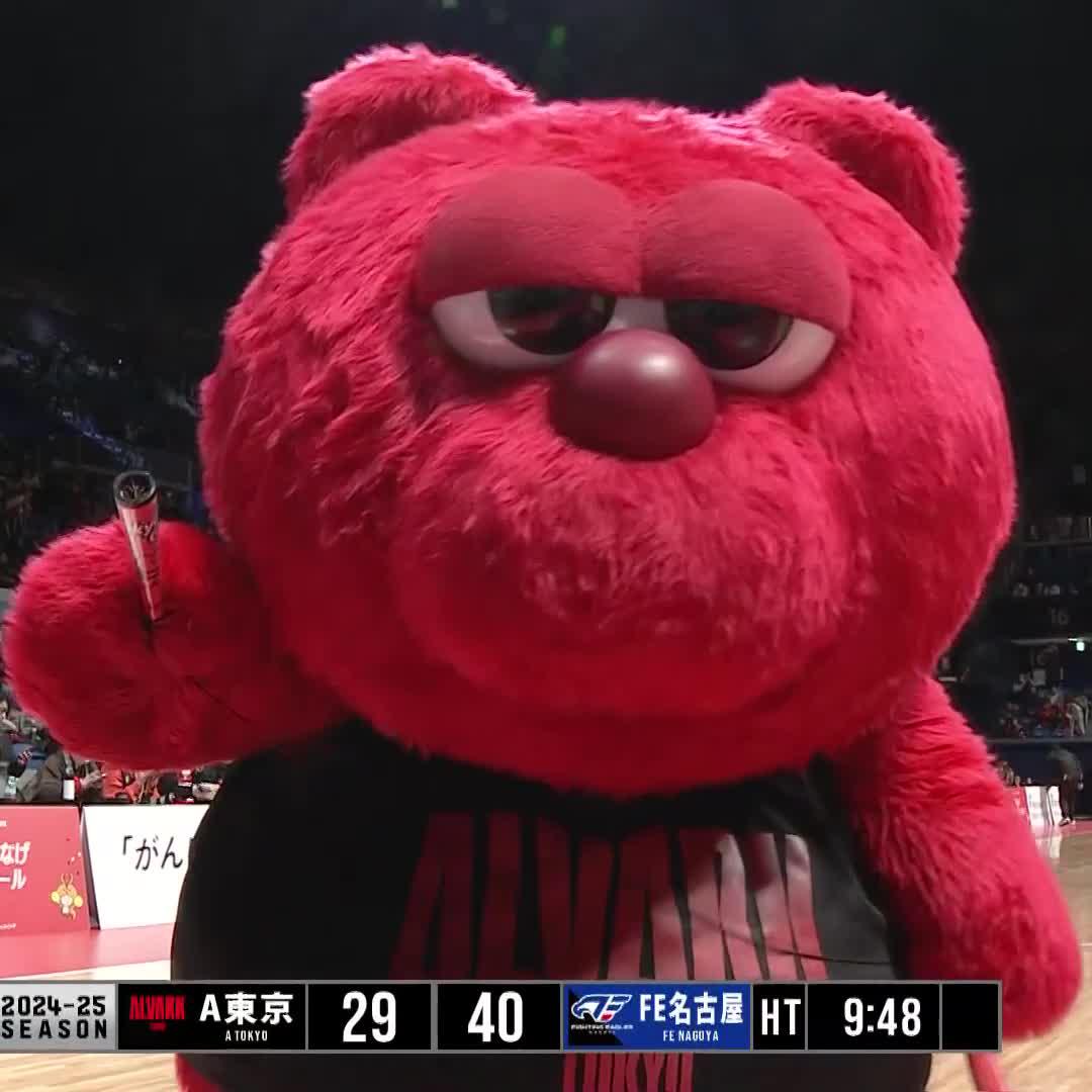 中継チームのカメラワークと息ぴったりなルーク🤭 🗳️🐻⬇️ #アルバルク東京 #ルーク