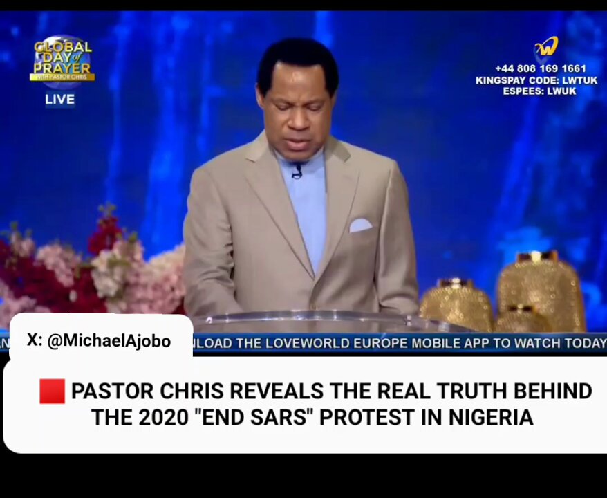 🟥 PASTOR CHRIS REVEALS THE TRUTH BEHIND THE 2020 "END SARS" PROTEST IN NIGERIA ...and how it miraculously ended