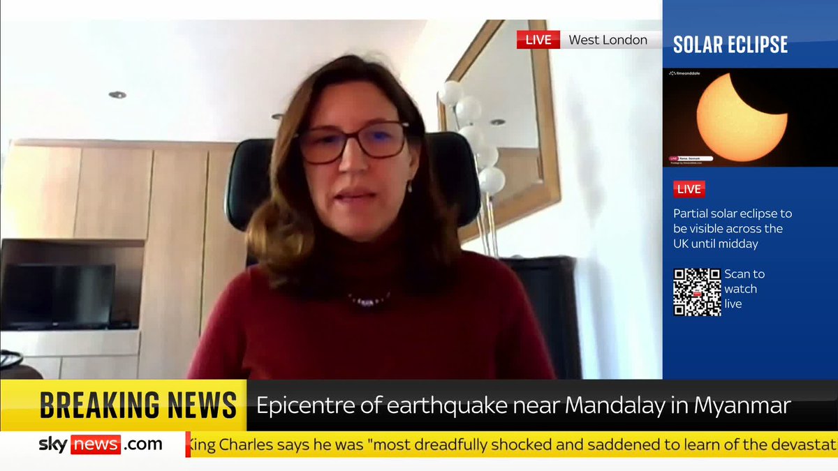 "Earthquakes do happen without warning." Professor of Earthquake Engineering at UCL, Tiziana Rossetto, explains why the earthquake in Myanmar happened, which killed more than a 1000.