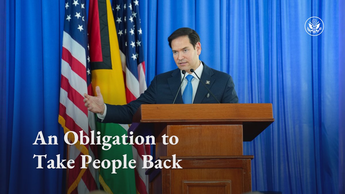 If you are a country and someone is illegally in another country, you have an obligation to take those people back. — Secretary Marco Rubio