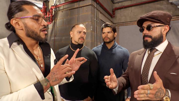 EXCLUSIVE: After Angel Garza and Humberto Carrillo are berated by SANTOS ESCOBAR💀🇲🇽, “EL IDOLO” ANDRADE stands up for them. #SmackDown