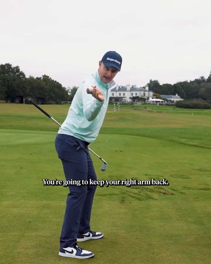 Is your upper body outracing in the downswing? Try this simple drill from Justin Rose. 🙌 Download the Mustard 〽️ app to learn more about your game: