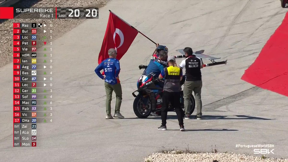 👀 Once again, Toprak Razgatlıoğlu airlines ready to ride the roller coaster ✈️🎢 #PortugueseWorldSBK 🇵🇹