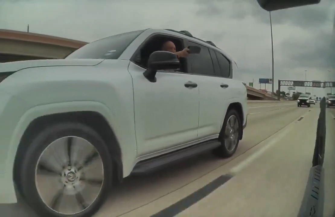 Another guy road raging against a Tesla. He pulls something out and points it at the Tesla driver. *if I had to guess* it's a holstered pistol but may be something else; it's hard to say from the video. Regardless - an additional example of the left losing their shit over a car someone's driving. They're sick. #traffic #tesla #democrats #MentalHealth #crime #terrorism