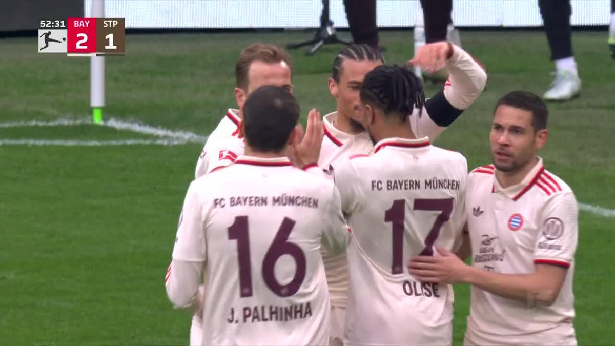 Olise with a great first time ball to Leroy Sané for his second assist of the match 🔥