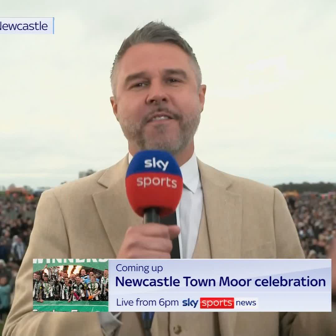 The atmosphere is building at Town Moor in Newcastle ahead of the celebrations following the club's EFL Cup win at Wembley 🎉 You can watch the parade from 4:30pm, live on Sky Sports News and YouTube.