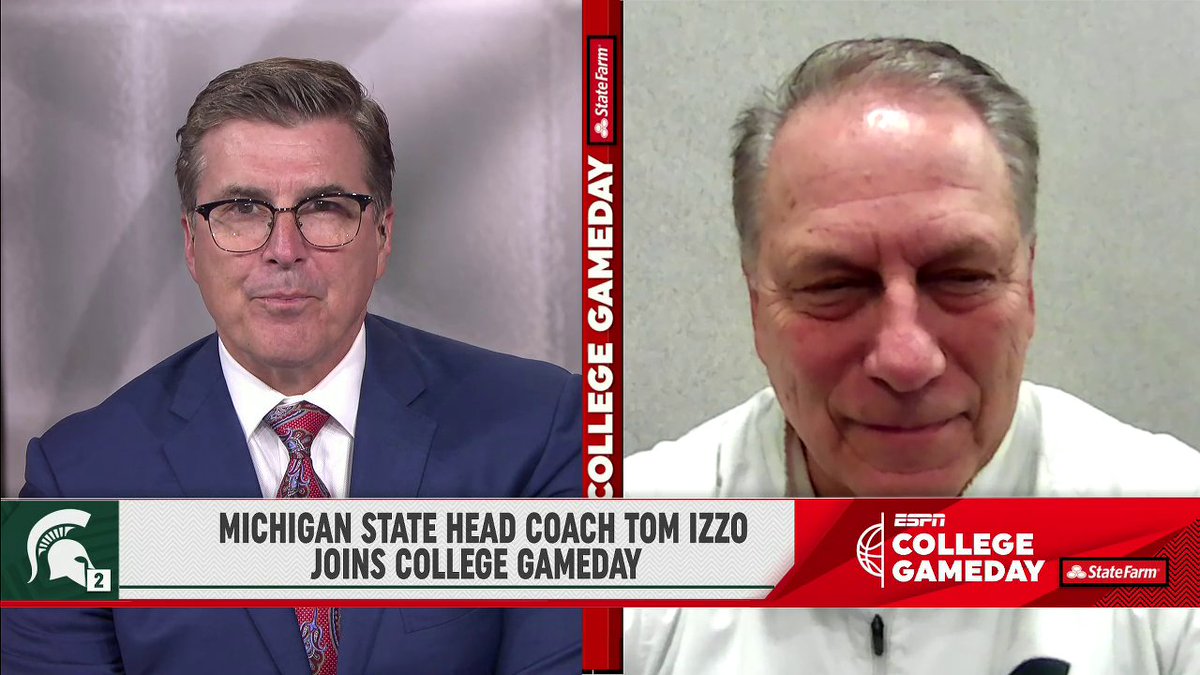 "All those guys on your panel ... You might not be surprised we're here, but I am surprised we're here." 😂 Tom Izzo joins GameDay coming off Michigan State's Sweet Sixteen win over 6-seed Ole Miss.
