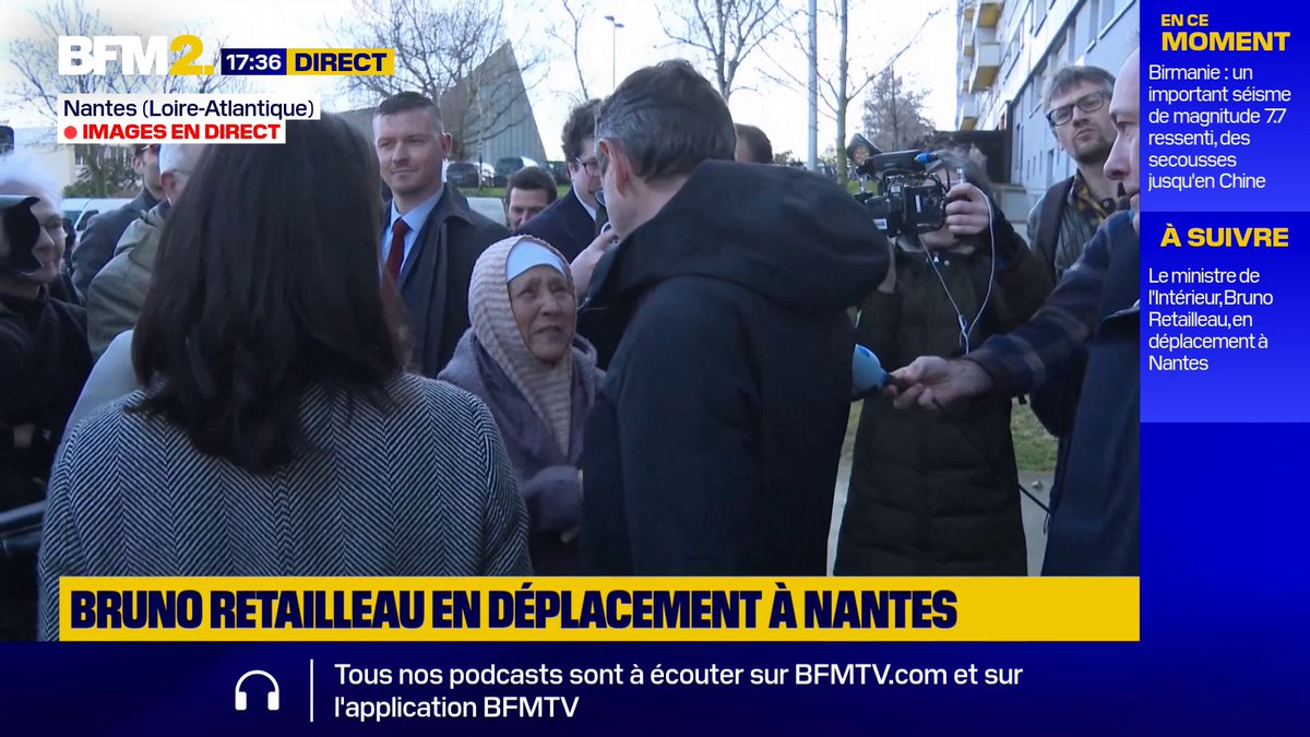 🇫🇷🧕 FLASH | "Je vous adore", lance une femme voilée à Bruno Retailleau avant de lui claquer la bise et de lui dire qu’il est "très gentil".