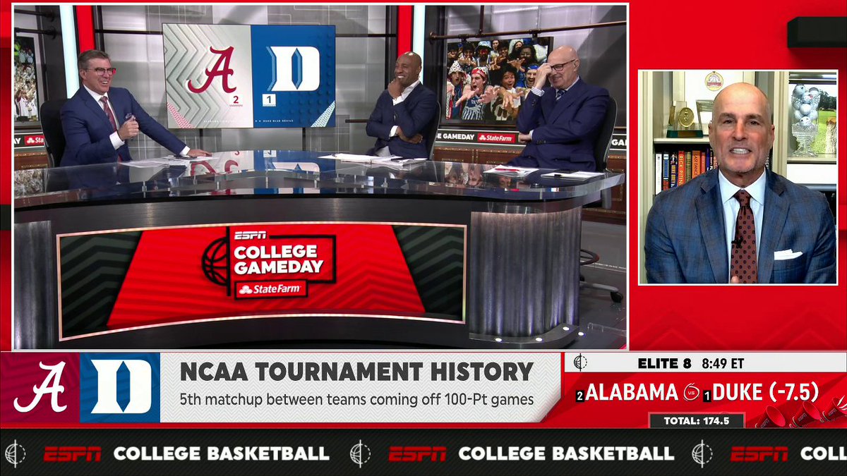 "That is like seeing Halley's Comet, Bigfoot and the Loch Ness monster all in the same day." Jay Bilas trolling Seth Greenberg on his win at Cameron Indoor 😂