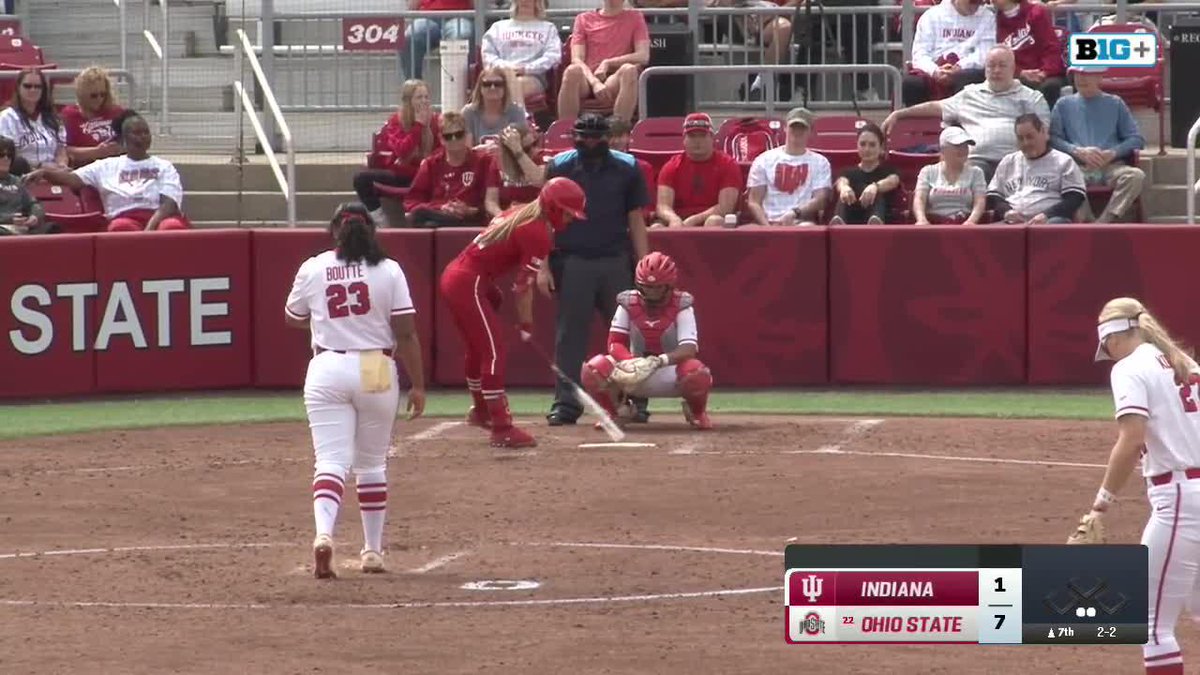 End 7th | If you aren't ending your games with strikeouts, what ARE you doing? Boutté books it for game one of today's double-header for our 10th straight win! FINAL | OSU 7, Indiana 1 | #GoBucks