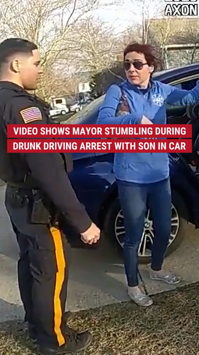 WATCH: Bodycam footage shows the moment Democratic New Jersey Mayor Gina LaPlaca staggers and starts crying while being arrested for allegedly driving drunk with her young son.
