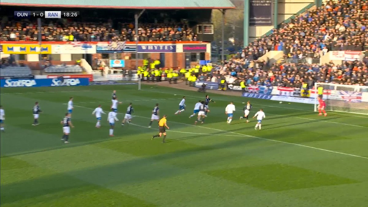 🫣 Jack Butland, look away now! Dundee go 2-0 up against Rangers through Joe Shaughnessy ⬇️