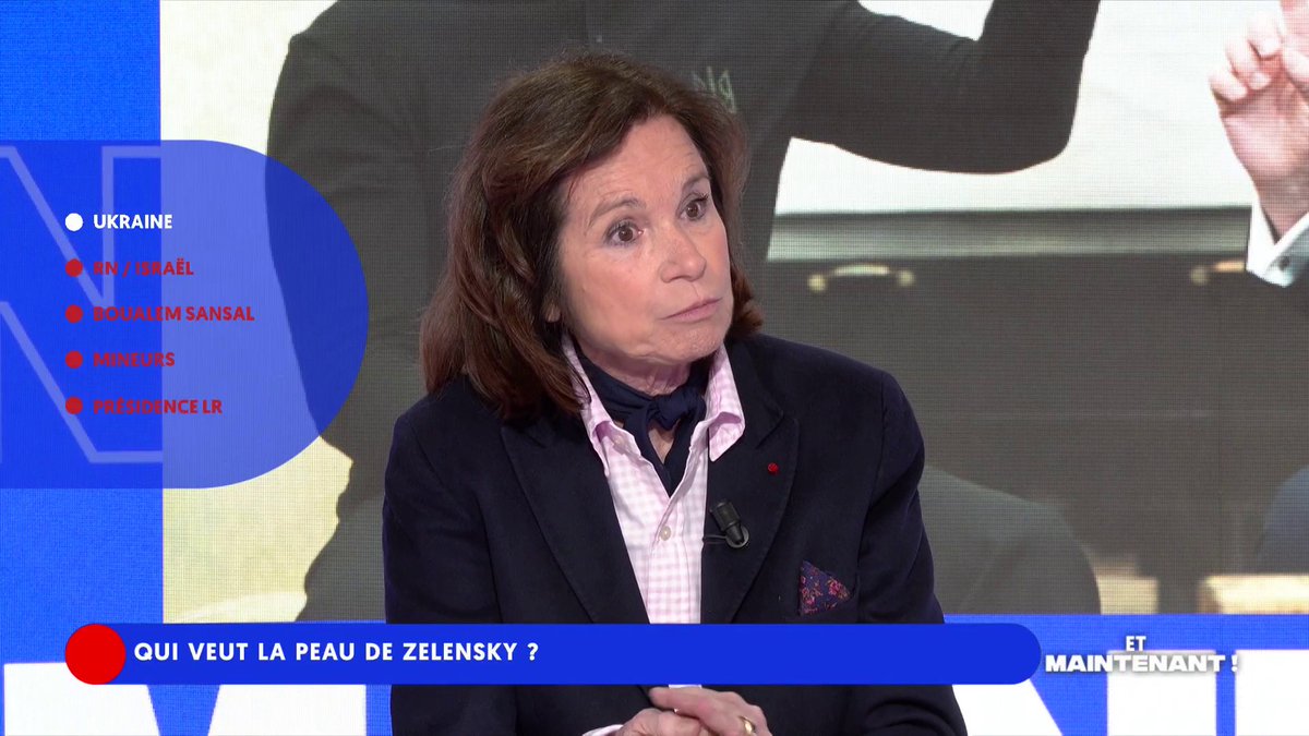 #Ukraine « Les Américains veulent la tête de Zelensky, c’est scandaleux ! Il n'est pas possible d’organiser des élections en temps de guerre… Trump rentre dans le narratif russe et obéit à la liste de courses de Poutine » #EtMaintenant Sylvie Pierre-Brossolette
