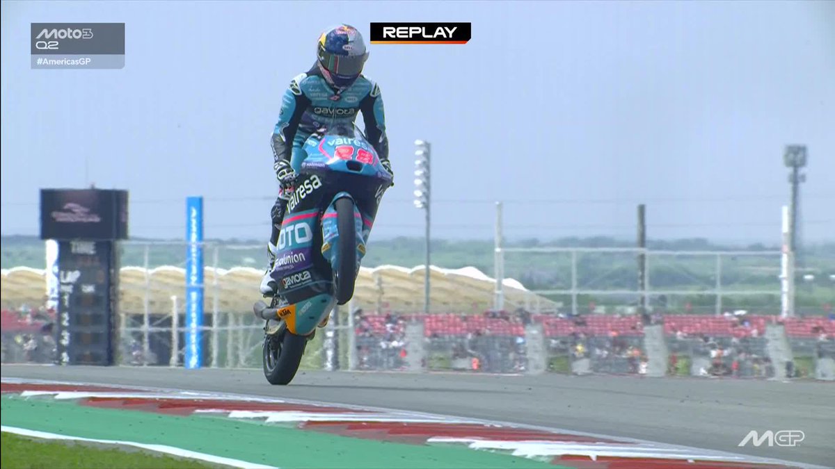 Maximo Quiles. 2nd on the grid at his debut. Take a bow 🎩 #AmericasGP 🇺🇸