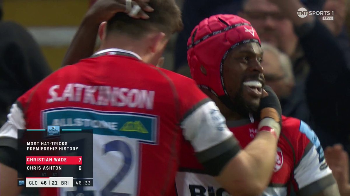 Gloucester are absolutely unstoppable right now! 🔥🔥 Christian Wade also grabs his hat-trick with a perfectly weighted kick and finish. #GallagherPrem | #GlovBRI