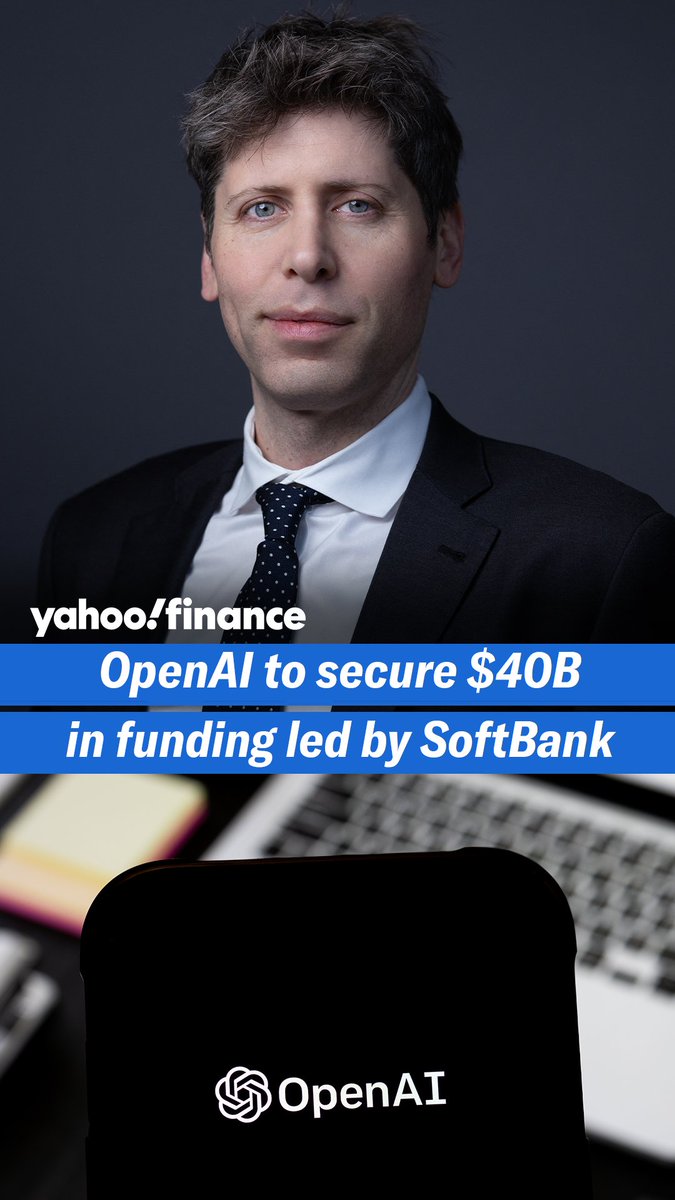 OpenAI is close to securing $40 billion in a new funding round led by SoftBank Group. The funding round, which would be the largest in history, would nearly double the artificial intelligence company's valuation to $300 billion. Madison Mills details: