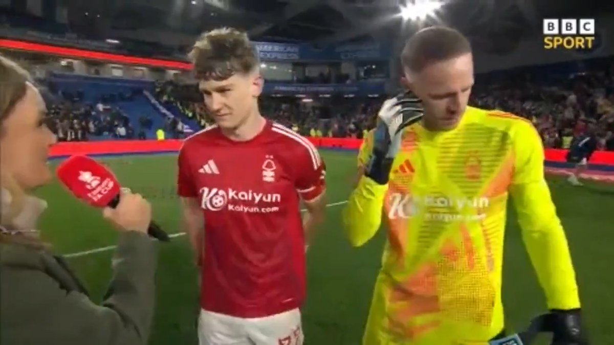 Forest's two heroes 🦸♂️🦸♂️ Ryan Yates and Matz Sels react to Nottingham Forest reaching the FA Cup semi-final 🗣 #FACup