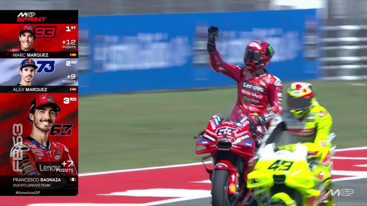 There's no doubt that Pecco Bagnaia was elbows out for that third place ⚔️ #AmericasGP 🇺🇸