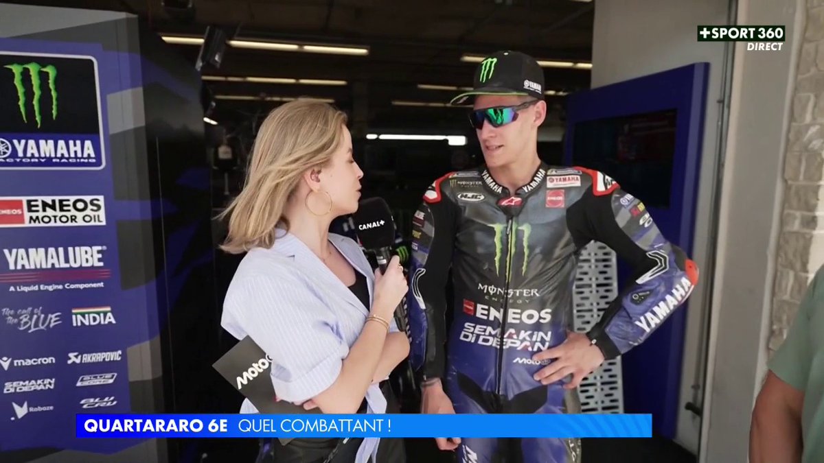 🗣️ "On a fait une très belle course" Fabio Quartararo, 6e de la course sprint et première machine hors Ducati, satisfait de sa course à notre micro 🥰🇫🇷 #AmericasGP | #MotoGP