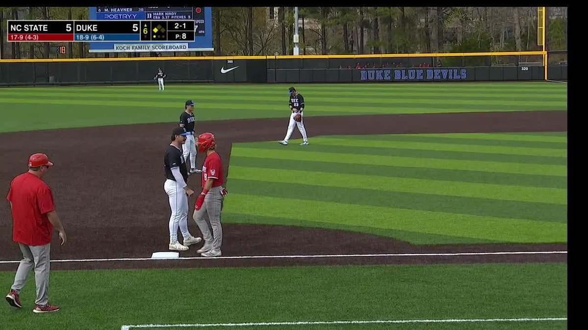 What a time for your first Wolfpack home run! Ryan Jaros puts us back out in front. T6 | NCSU 7, Duke 5