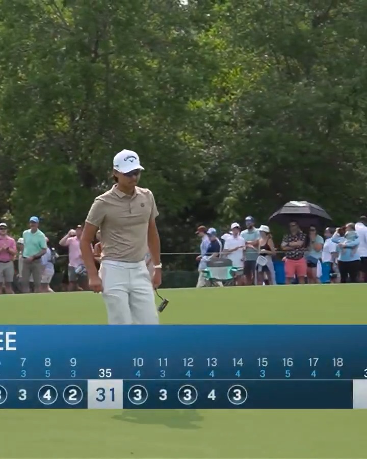 7 putts in 7 holes. Leader by FIVE (!!)