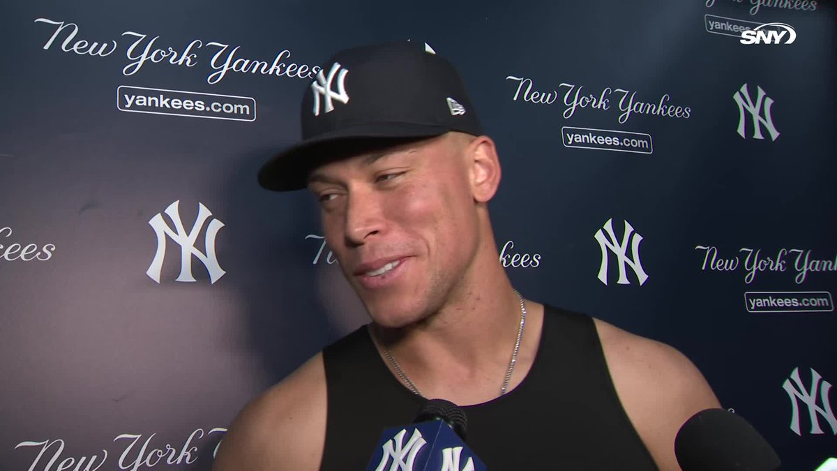 "Bleacher creatures were jumping up and down. Kind of got to step out and catch your breath there for a second before you step in the box." Aaron Judge talks about the atmosphere at Yankee Stadium today: