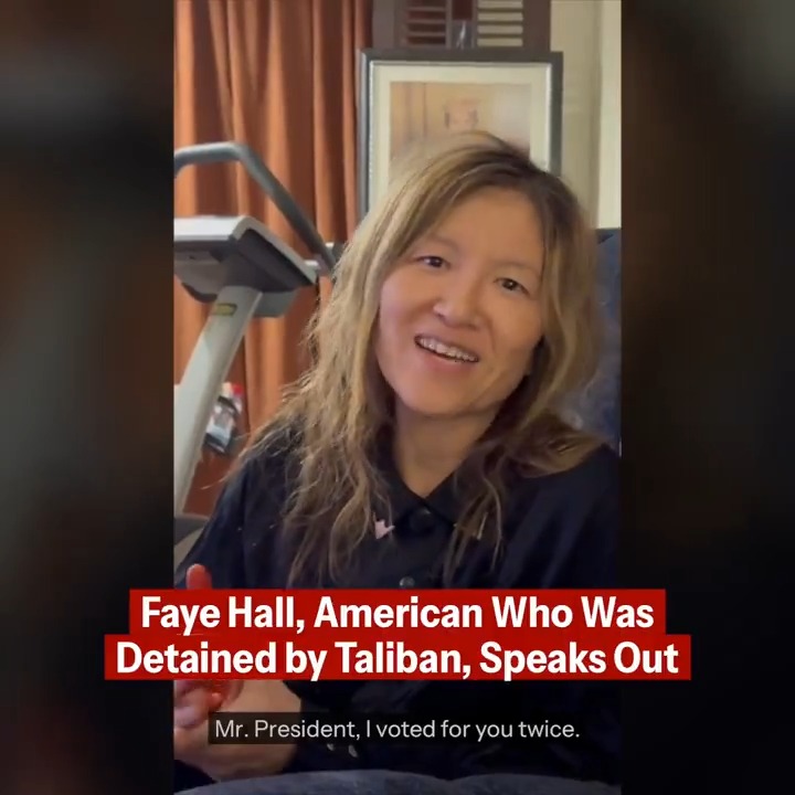 🇺🇸 A Message from Faye Hall, an American Who Was Detained by the Taliban and Is Now Freed: "I'm glad you're the President, and thank you for bringing me home. I have never been so proud to be an American citizen. Thank you, Mr. President."