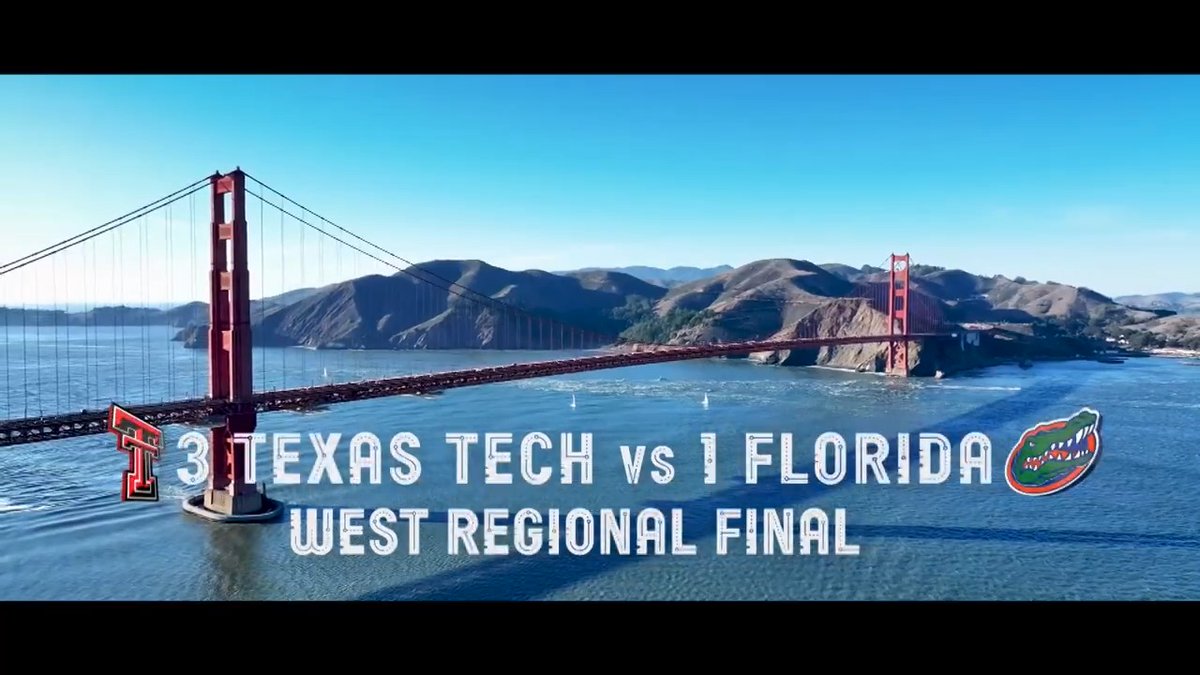 TEXAS TECH VS. FLORIDA FOR A TRIP TO THE FINAL FOUR. Now on TBS/truTV