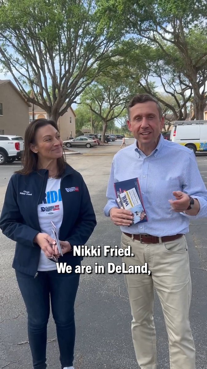 I’m in Florida today with Nikki Fried knocking on doors for Josh Weil’s special election on Tuesday. Every vote counts.