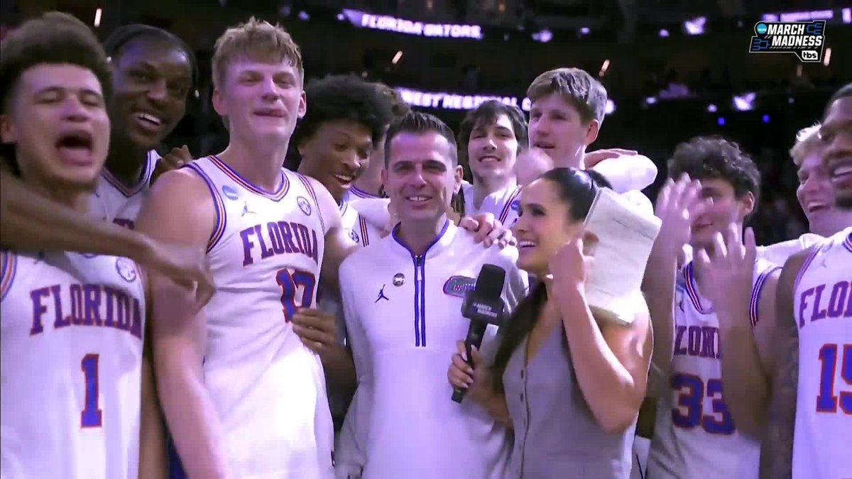 Florida Florida Gators Men’s Basketball celebrating with Lauren Shehadi