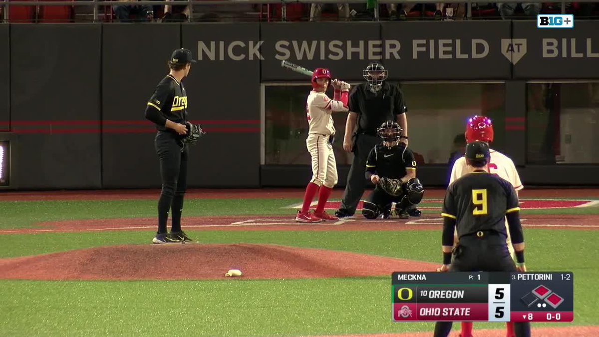 BOTTOM 8 | TYLER. FREAKING. PETTORINI 💣 Tyler Pettorini goes yard to give the Buckeyes an 8-5 lead!!! #GoBucks