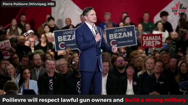 WATCH: Conservative leader Pierre Poilievre talks cancelling the Liberals ridiculous gun grab, respecting lawful gun owners and building a strong military that Canadians deserve. #cdnpoli