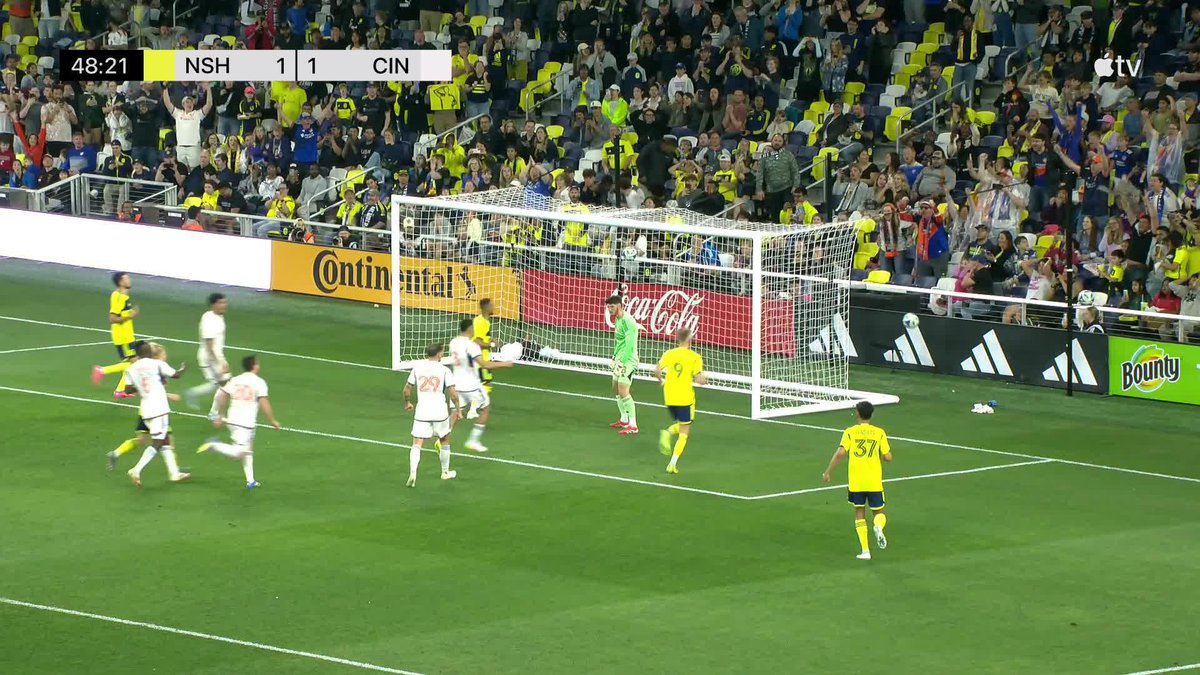 WHAT A SAVE! Roman Celentano keeps this one level at 1-1.