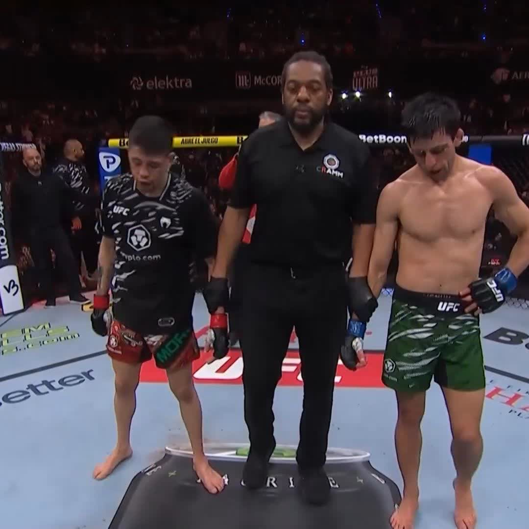 Por decisión unánime Brandon Moreno se queda con la victoria en casa 🇲🇽 #UFCMéxico