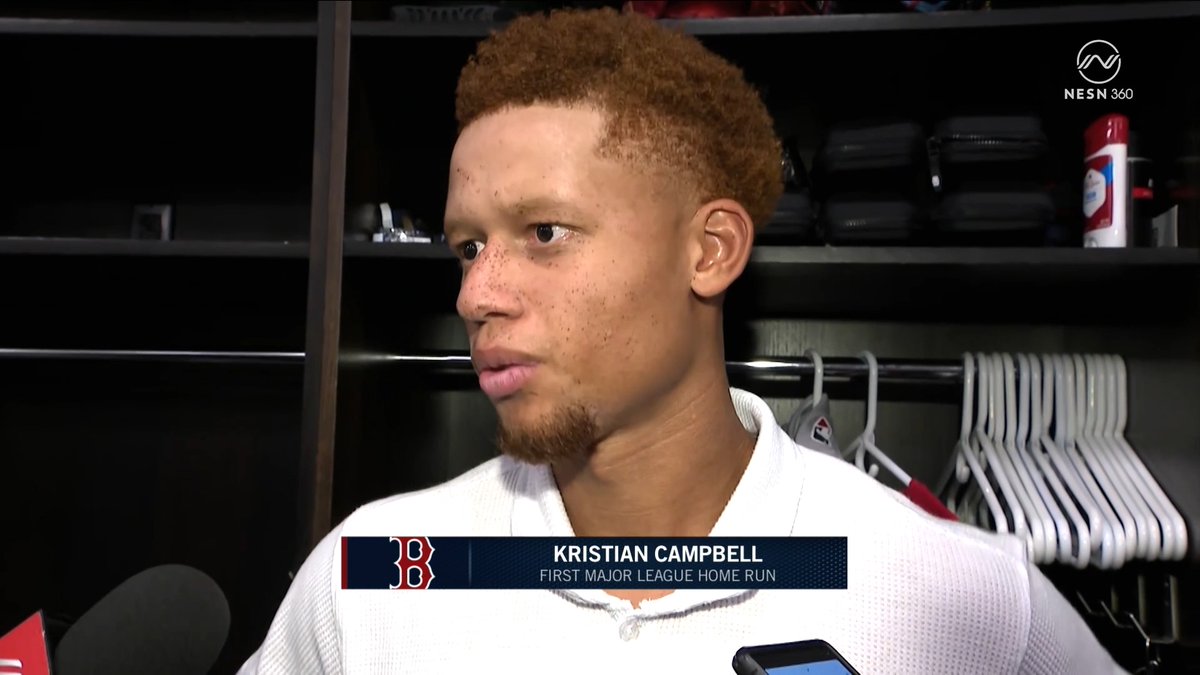 "They haven't seen me hit a home run since probably college." The Campbell's were due to witness a Kristian Campbell 💣