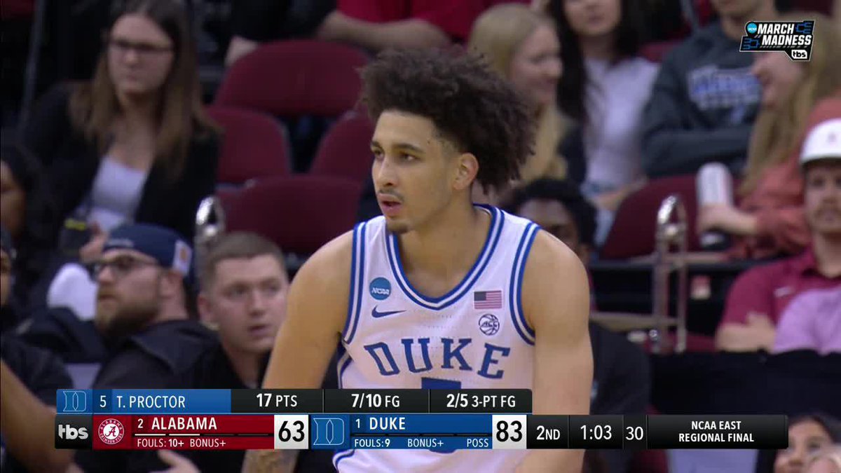 Tyrese Proctor with the finishing touches for Duke 🎯