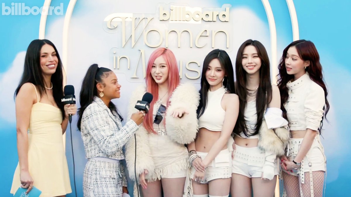 GROUP OF THE YEAR honorees aespa caught up with Billboard on the #BBWomenInMusic red carpet 🌟 Tune in LIVE only on VIZIO's free streaming service WatchFree+. WatchFree+ is available on VIZIO Smart TVs or mobile devices via the VIZIO app.