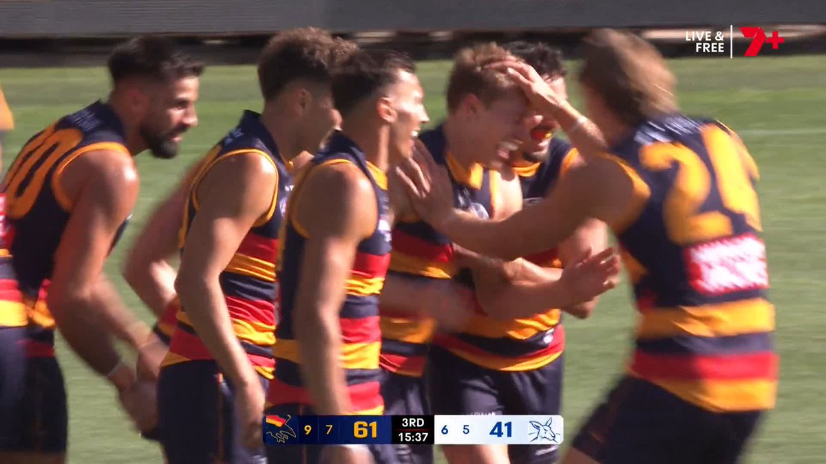 SID DRAPER'S FIRST GOAL! #AFLCrowsNorth