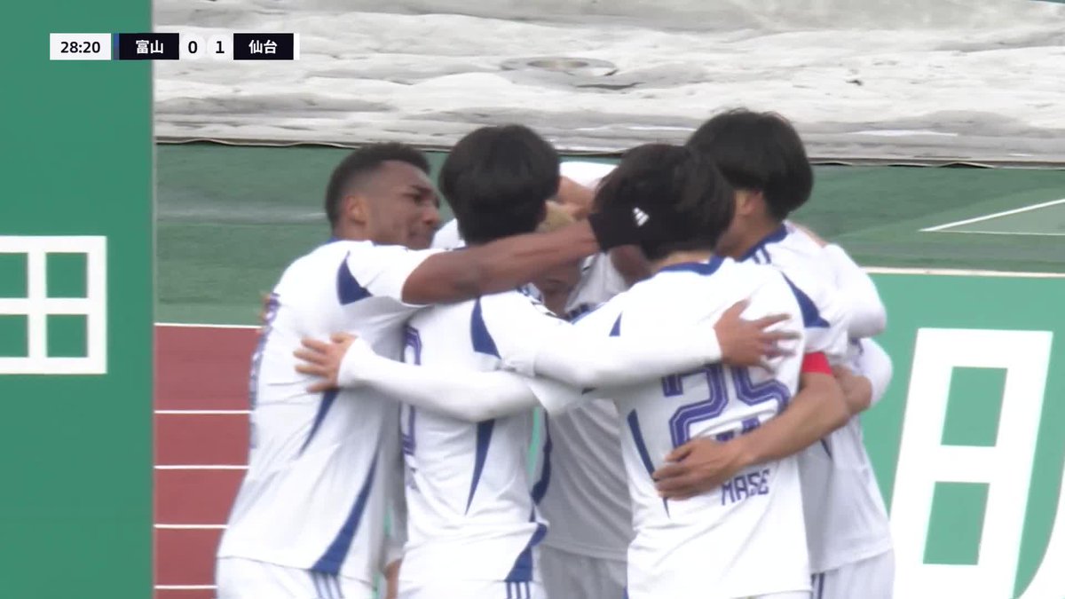 🎦 ゴール動画 🏆 明治安田Ｊ２リーグ 第7節 🆚 富山vs仙台 🔢 0-1 ⌚️ 29分 ⚽️ 宮崎 鴻（仙台) #Ｊリーグ