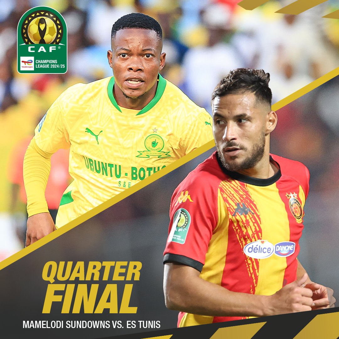 ๐ฟ๐ฆ Mamelodi Sundowns ๐ ES Tunis ๐น๐ณ A fierce #TotalEnergiesCAFCL quarterfinal is coming up! Who's taking the win?