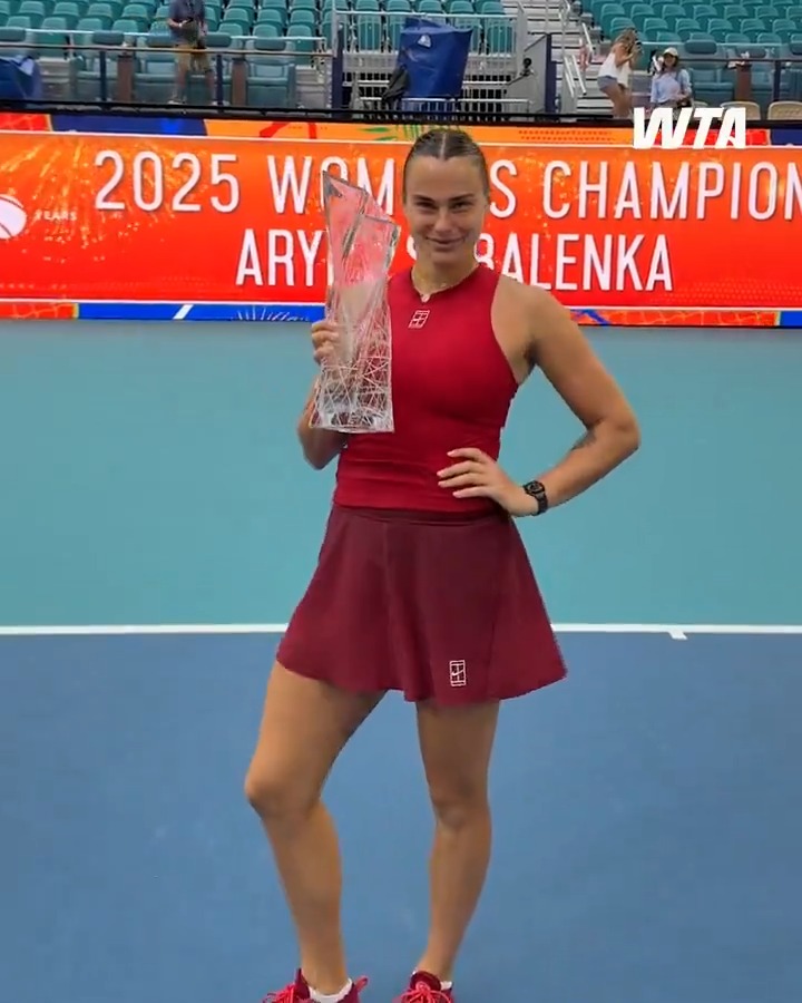 a champion's glow 🏆 Sabalenka Aryna | #MiamiOpen