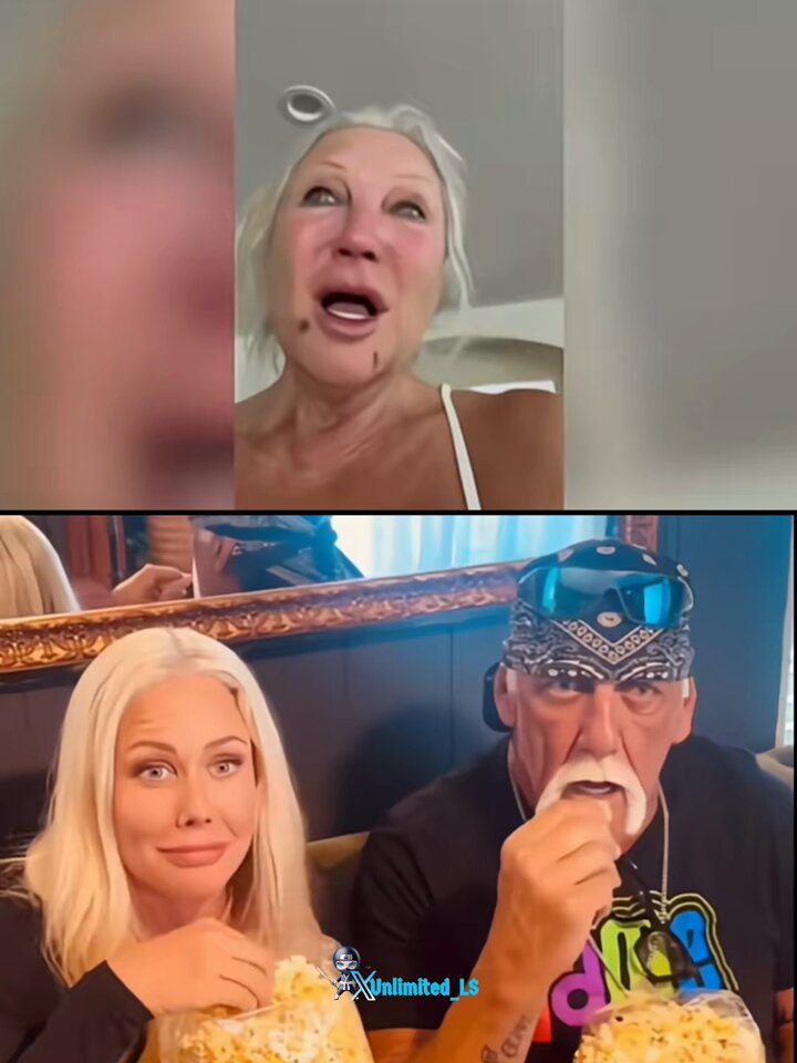 NEW: Hulk Hogan posted a video of himself and his wife eating popcorn, presumably reacting to drama involving his ex-wife and daughter Linda, 65, the ex-wife of Hogan, posted a video accusing Hulk Hogan of being a "complete liar" and a "s*x addict." She claimed Hogan "left their family in the worst mess." Linda said their daughter, Brooke, has cut both parents out of her life